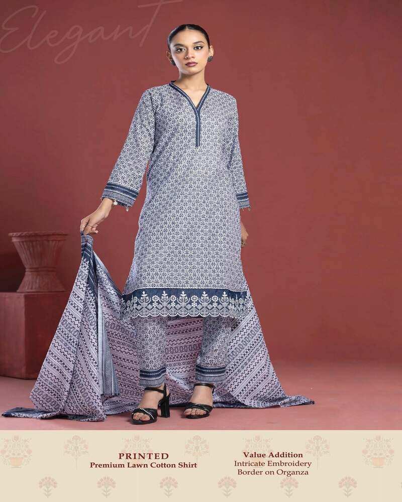 Gul-o-Murgh || HRE-004 (Unstitch থ্রি-পিস) - Image 2