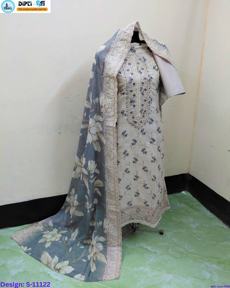 Dipti Sequins Embroidered 3 Piece (S-11122) - Image 2