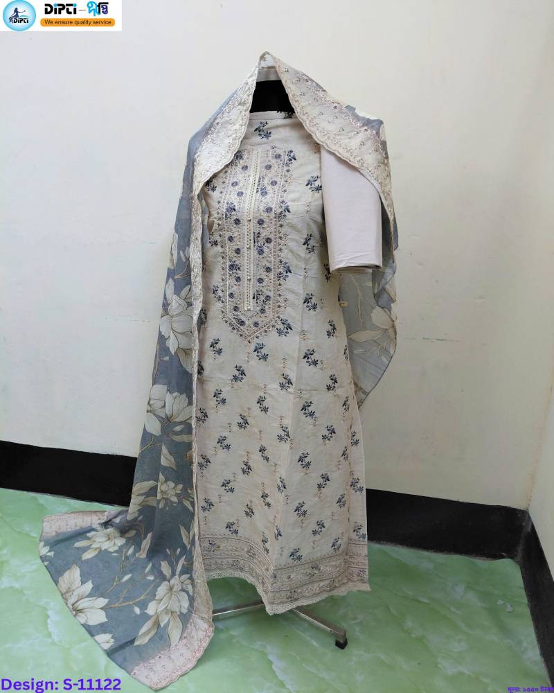 Dipti Sequins Embroidered 3 Piece (S-11122) - Image 3