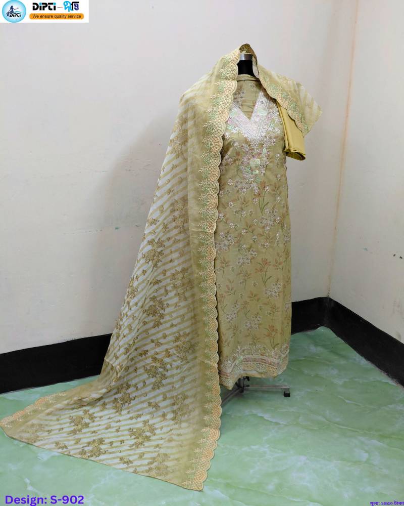Dipti Sequins Embroidered Three Piece (S-902) - Image 2