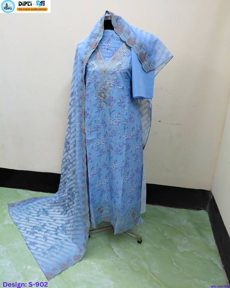 Dipti Sequins Embroidered Three Piece (S-902) - Image 2