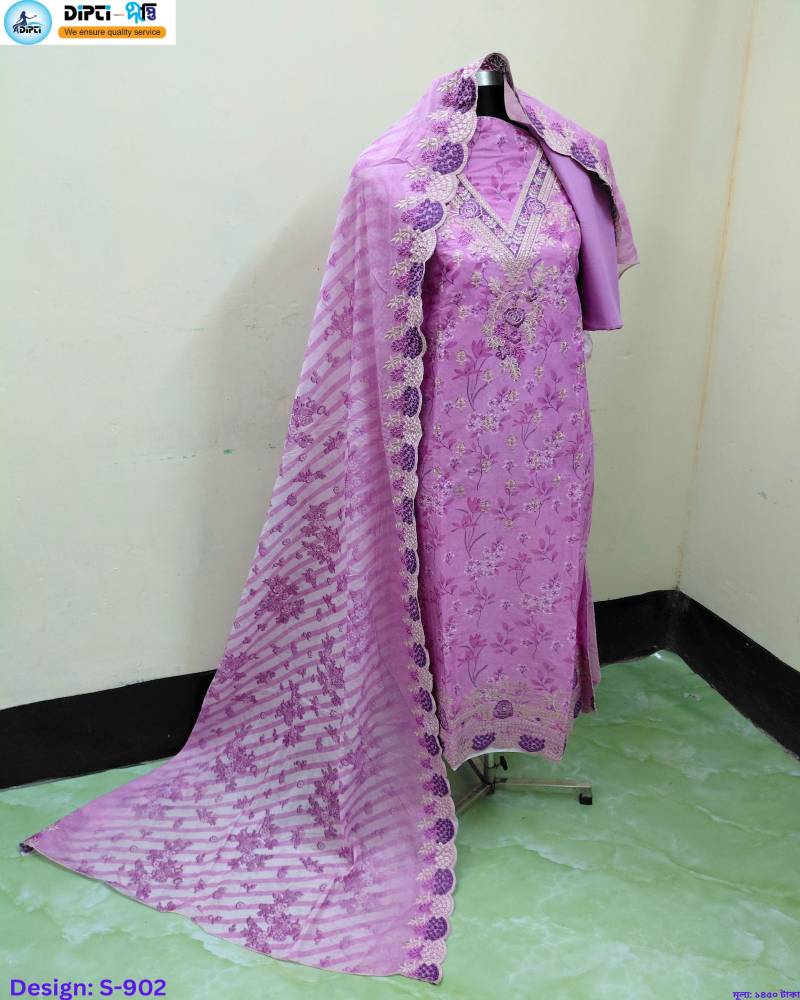Dipti Sequins Embroidered Three Piece (S-902) - Image 2